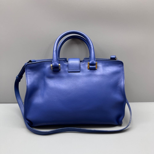 Yves Saint Laurent Small Cabas Chyc Calfskin Blue