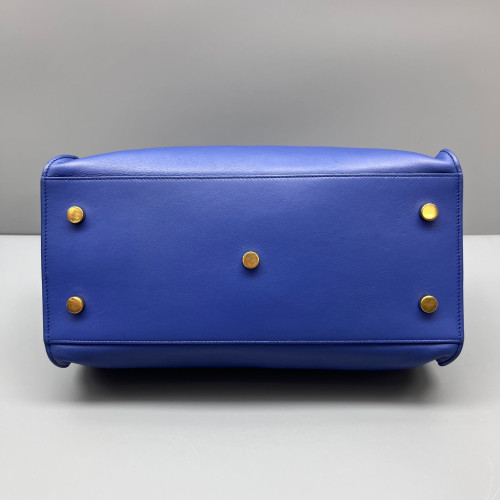 Yves Saint Laurent Small Cabas Chyc Calfskin Blue