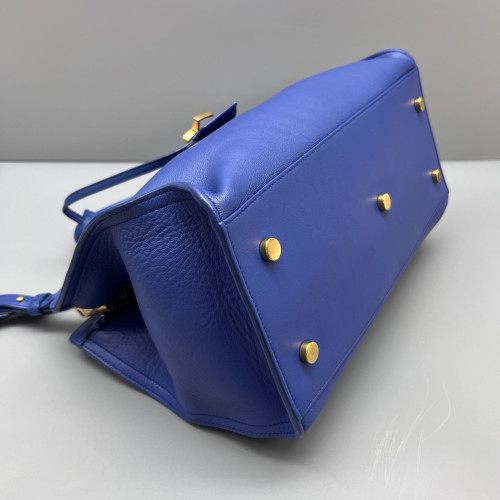 Yves Saint Laurent Small Cabas Chyc Calfskin Blue