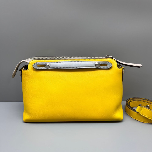 Fendi By The Way Medium Calfskin Yellow Grey Blue