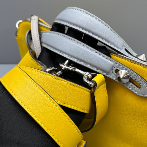 Fendi By The Way Medium Calfskin Yellow Grey Blue