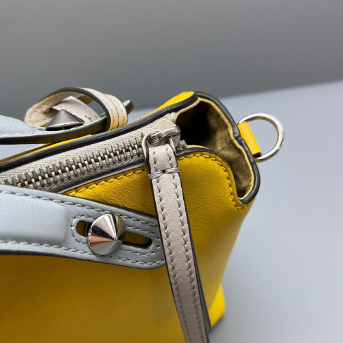Fendi By The Way Medium Calfskin Yellow Grey Blue