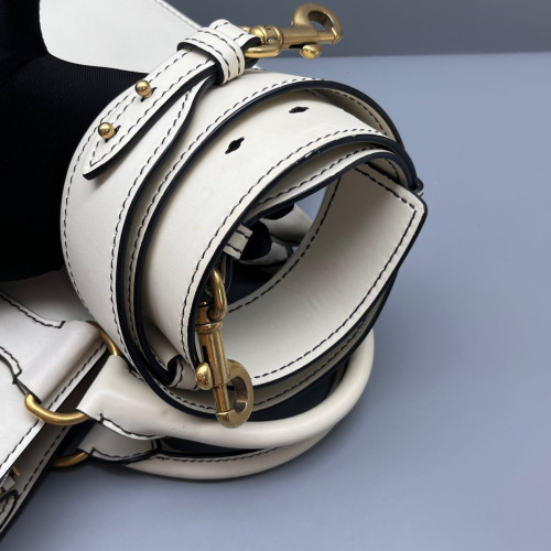 Dior Bee Two-Way Bag Calfskin White