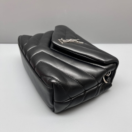 Yves Saint Laurent Flap Bag Soft Calfskin Black