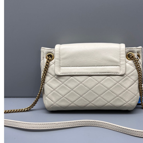 Yves Saint Laurent Mini Nolita Shoulder Bag Calfskin White