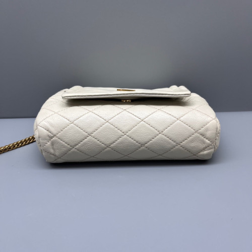 Yves Saint Laurent Mini Nolita Shoulder Bag Calfskin White