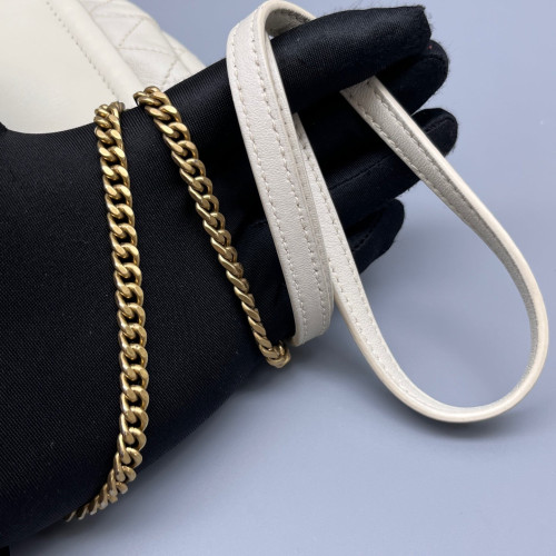 Yves Saint Laurent Mini Nolita Shoulder Bag Calfskin White