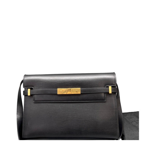 Yves Saint Laurent Medium Manhattan Shoulder Bag Smooth Calfskin Black Yves Saint Laurent Medium Manhattan Shoulder Bag Smooth Calfskin Black