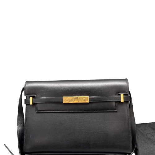 Yves Saint Laurent Medium Manhattan Shoulder Bag Smooth Calfskin Black Yves Saint Laurent Medium Manhattan Shoulder Bag Smooth Calfskin Black