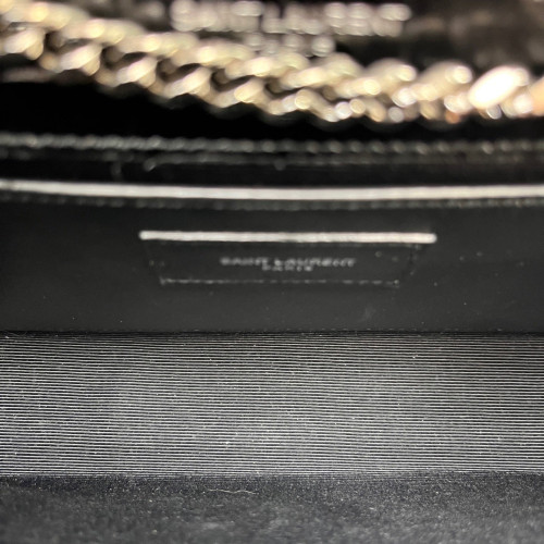 Yves Saint Laurent Small Kate Crossbody Bag Calfskin Crocodile Embossed Black Yves Saint Laurent Small Kate Crossbody Bag Calfskin Crocodile Embossed Black