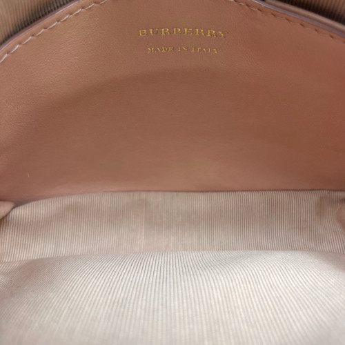 Burberry Camera Case House Check Calfskin Beige Pink Black Burberry Camera Case House Check Calfskin Beige Pink Black