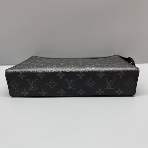 Louis Vuitton Toiletry Pouch 26 Monogram Titanium Monogram Eclipse Black
