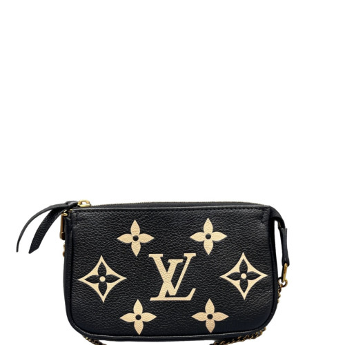 Louis Vuitton Pochette Mini Accessories Monogram Empreinte Black