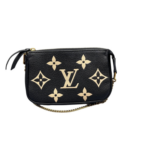 Louis Vuitton Pochette Mini Accessories Monogram Empreinte Black