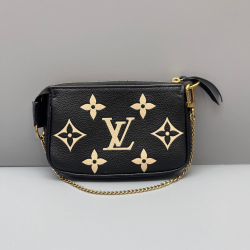 Louis Vuitton Pochette Mini Accessories Monogram Empreinte Black