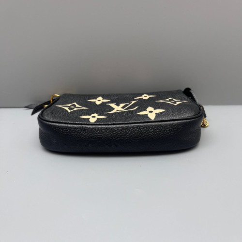 Louis Vuitton Pochette Mini Accessories Monogram Empreinte Black