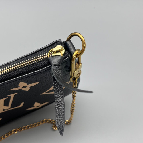 Louis Vuitton Pochette Mini Accessories Monogram Empreinte Black