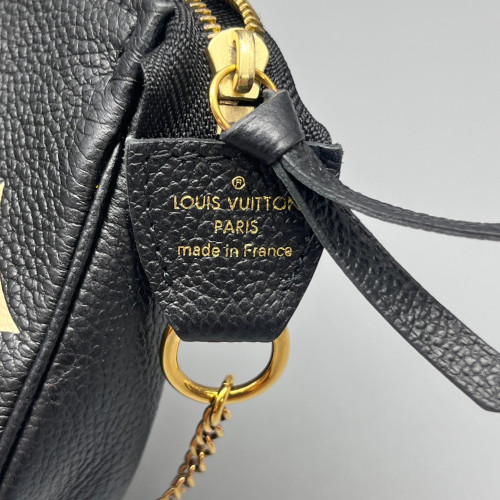 Louis Vuitton Pochette Mini Accessories Monogram Empreinte Black