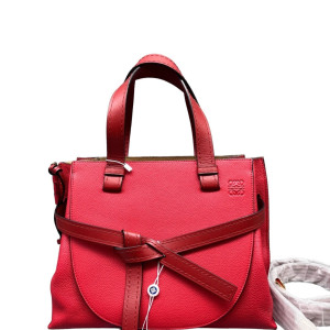 Loewe Small Gate Tote Grained Calfskin Red