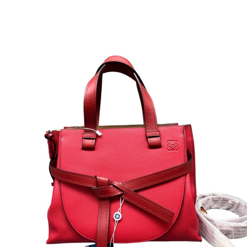 Loewe Small Gate Tote Grained Calfskin Red