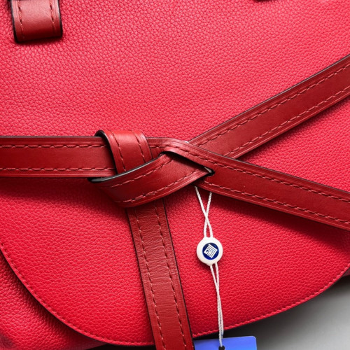 Loewe Small Gate Tote Grained Calfskin Red