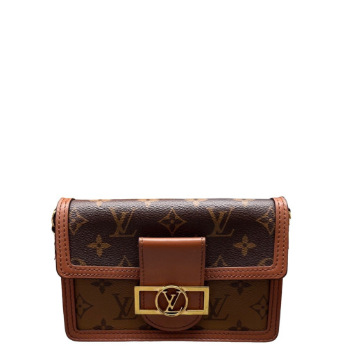 Louis Vuitton Dauphine Chain Wallet Monogram Brown