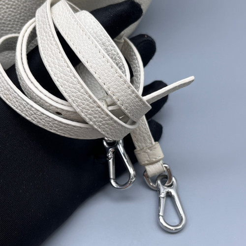 Loewe Bunny Shoulder Bag Grained Calfskin White