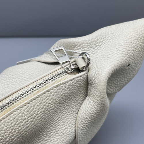 Loewe Bunny Shoulder Bag Grained Calfskin White