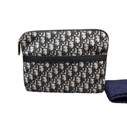 Dior Bill Pouch Oblique Blue Beige