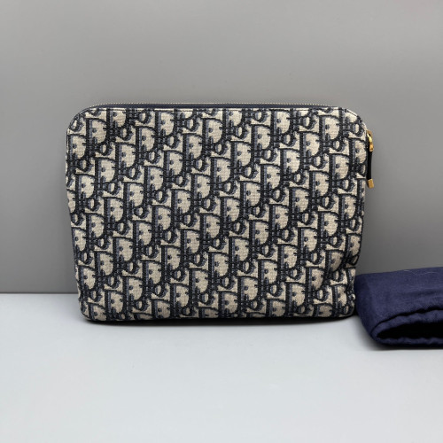 Dior Bill Pouch Oblique Blue Beige