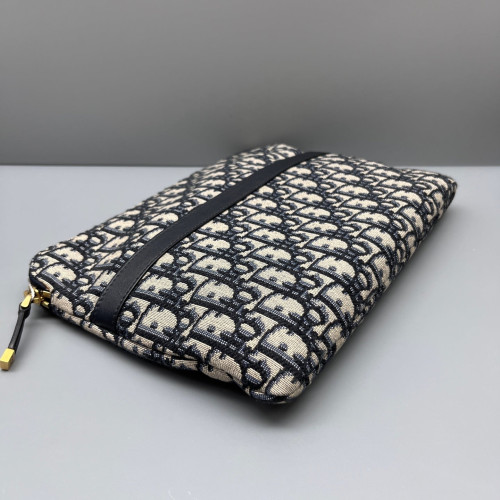 Dior Bill Pouch Oblique Blue Beige