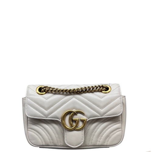 Gucci Mini GG Marmont Calfskin White