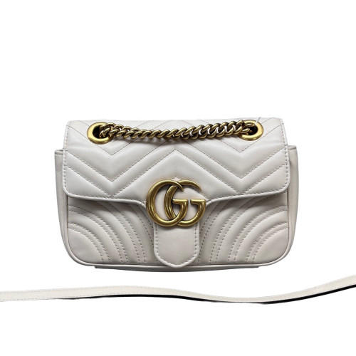 Gucci Mini GG Marmont Calfskin White