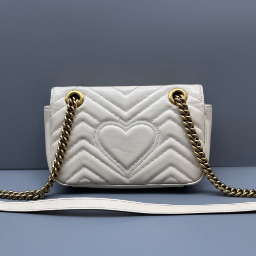 Gucci Mini GG Marmont Calfskin White