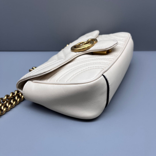 Gucci Mini GG Marmont Calfskin White
