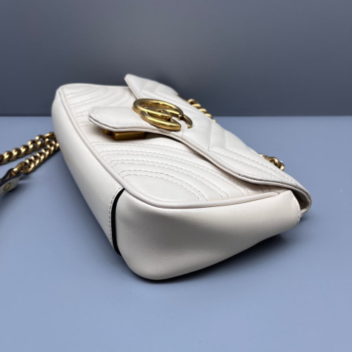 Gucci Mini GG Marmont Calfskin White