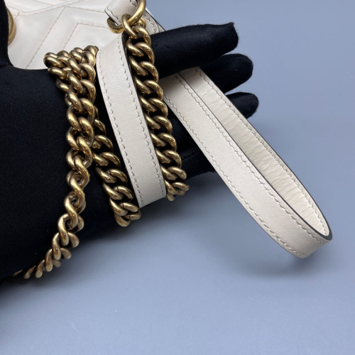 Gucci Mini GG Marmont Calfskin White