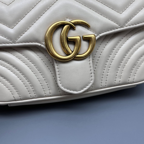 Gucci Mini GG Marmont Calfskin White