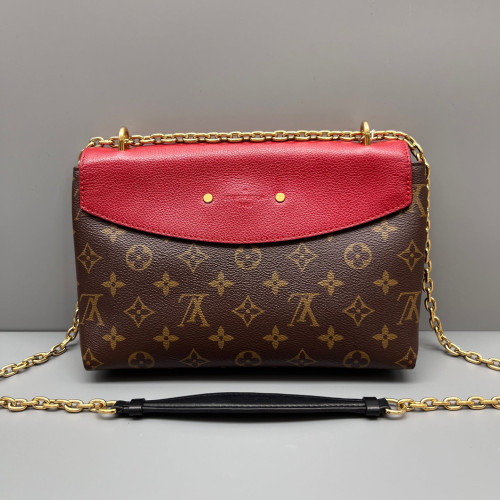 Louis Vuitton Saint Placide Monogram Brown Red