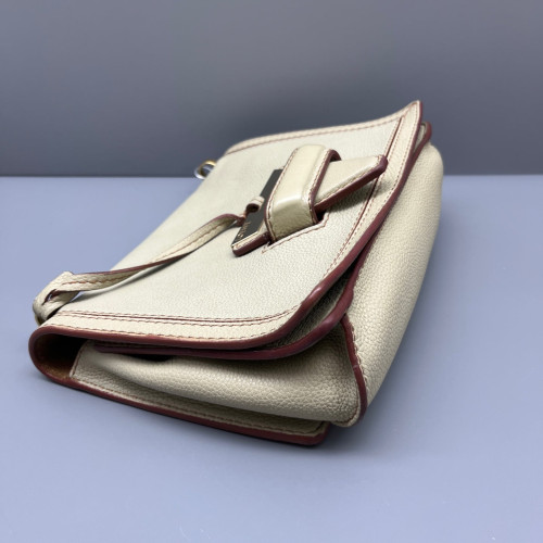 Loewe Medium Barcelona Shoulder Grained Calfskin Beige