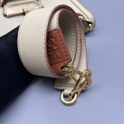 Loewe Medium Barcelona Shoulder Grained Calfskin Beige