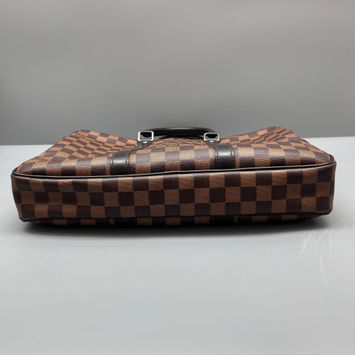 Louis Vuitton Porte Documents Voyage PM Damier Ebene Brown Louis Vuitton Porte Documents Voyage PM Damier Ebene Brown