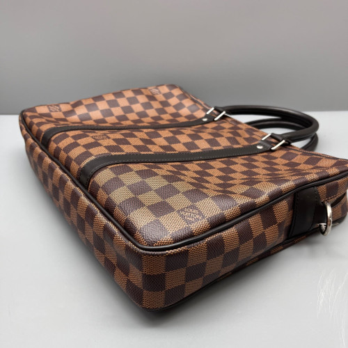 Louis Vuitton Porte Documents Voyage PM Damier Ebene Brown Louis Vuitton Porte Documents Voyage PM Damier Ebene Brown