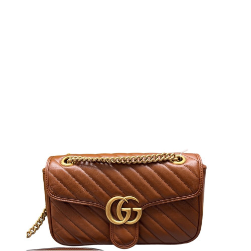 Gucci Matelasse Small GG Marmont Calfskin Tan