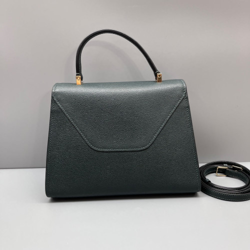 Valextra Two-Way Bag Calfskin Dark Green