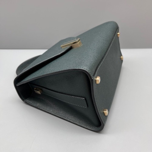 Valextra Two-Way Bag Calfskin Dark Green