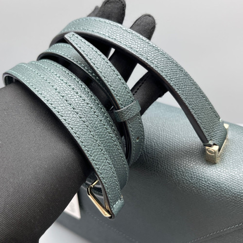 Valextra Two-Way Bag Calfskin Dark Green