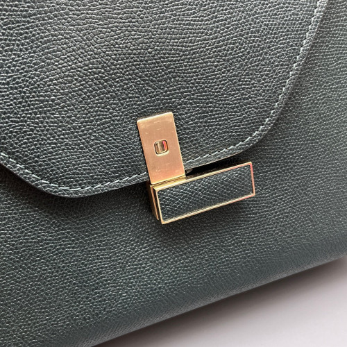 Valextra Two-Way Bag Calfskin Dark Green