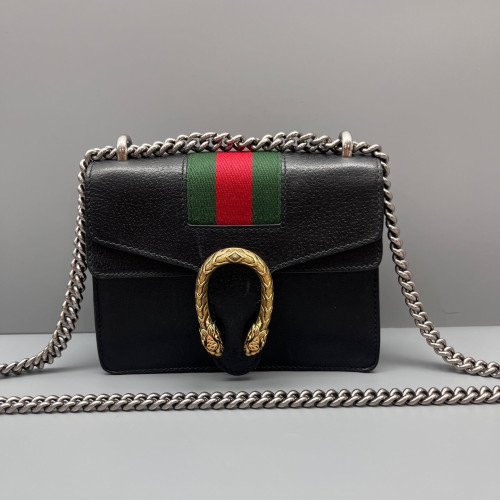 Gucci Small Dionysus Calfskin Black Red Green
