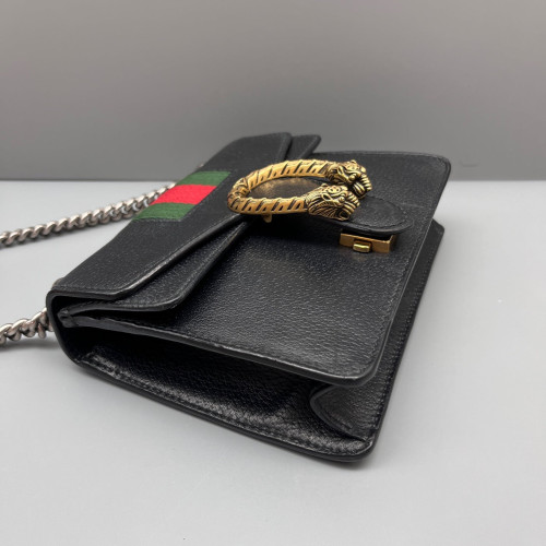 Gucci Small Dionysus Calfskin Black Red Green